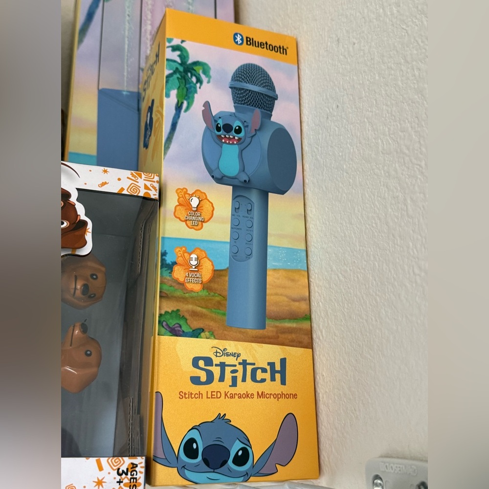 Disney Stitch Bluetooth Karaoke Microphone - Light Blue
